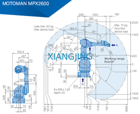 Braccio del robot industriale di YASKAWA MPX2600 per la verniciatura 15kg dei robot del braccio del carico utile 2000mm