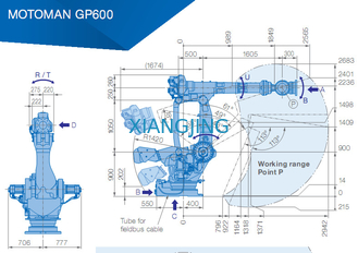 YASKAWA GP600 ha utilizzato il braccio del robot per il carico utile del posto e della scelta 600kg