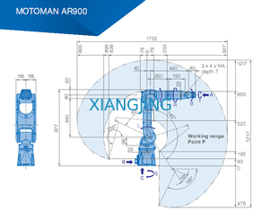 AR900 ha utilizzato il robot di Yaskawa per il robot per saldatura del braccio del carico utile 927mm dei saldatori 7kg dell'arco