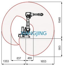 Macchina robot utilizzata di umanoide di asse di maneggio del materiale del robot industriale di ABB ABB IRB 2600ID 6
