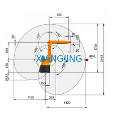 L'asse 6 ha usato il carico utile stimato industriale del Kr 10 R1420 10kg della pinza di presa del robot del robot di Kuka