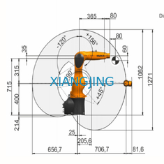 IP54 ha utilizzato il robot di Kuka con la pinza di presa per il braccio del robot del posto e della scelta